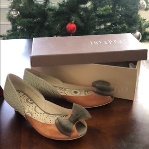 NEW pink and grey open-toe heels